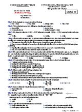Đề kiểm tra học kì I Vật lí lớp 9 - Mã đề 135 - Năm học 2016-2017 - Sở GD & ĐT Châu Thành
